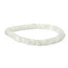 6.5x6.5mm Rainbow Moonstone faceted cubes 8 inch 30 beads AA - Beadsofcambay.com