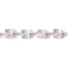 6.5x6.5mm Rose Quartz faceted cube Silver .925 Chain by the foot 26 pcs - Beadsofcambay.com