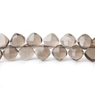 6.5x6.5mm Smoky Quartz faceted pillow beads 7.25 inch 50 pieces A - Beadsofcambay.com