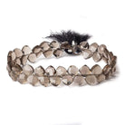 6.5x6.5mm Smoky Quartz faceted pillow beads 7.25 inch 50 pieces A - Beadsofcambay.com