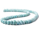 6.9-11.5mm Larimar faceted rondelle beads 19 inches 94 pieces AA - Beadsofcambay.com