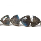 6mm - 10mm Labradorite Straight Drill Faceted Trillion Beads 15 inch 51 beads - Beadsofcambay.com