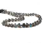 6mm - 10mm Labradorite Straight Drill Faceted Trillion Beads 15 inch 51 beads - Beadsofcambay.com