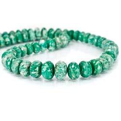 6mm - 7.5mm Russian Amazonite Faceted Rondelle Beads 8 inch 41 pcs - Beadsofcambay.com