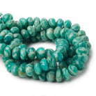 6mm - 7.5mm Russian Amazonite Faceted Rondelle Beads 8 inch 41 pcs - Beadsofcambay.com