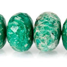 6mm - 7.5mm Russian Amazonite Faceted Rondelle Beads 8 inch 41 pcs - Beadsofcambay.com