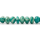 6mm - 7.5mm Russian Amazonite Faceted Rondelle Beads 8 inch 41 pcs - Beadsofcambay.com