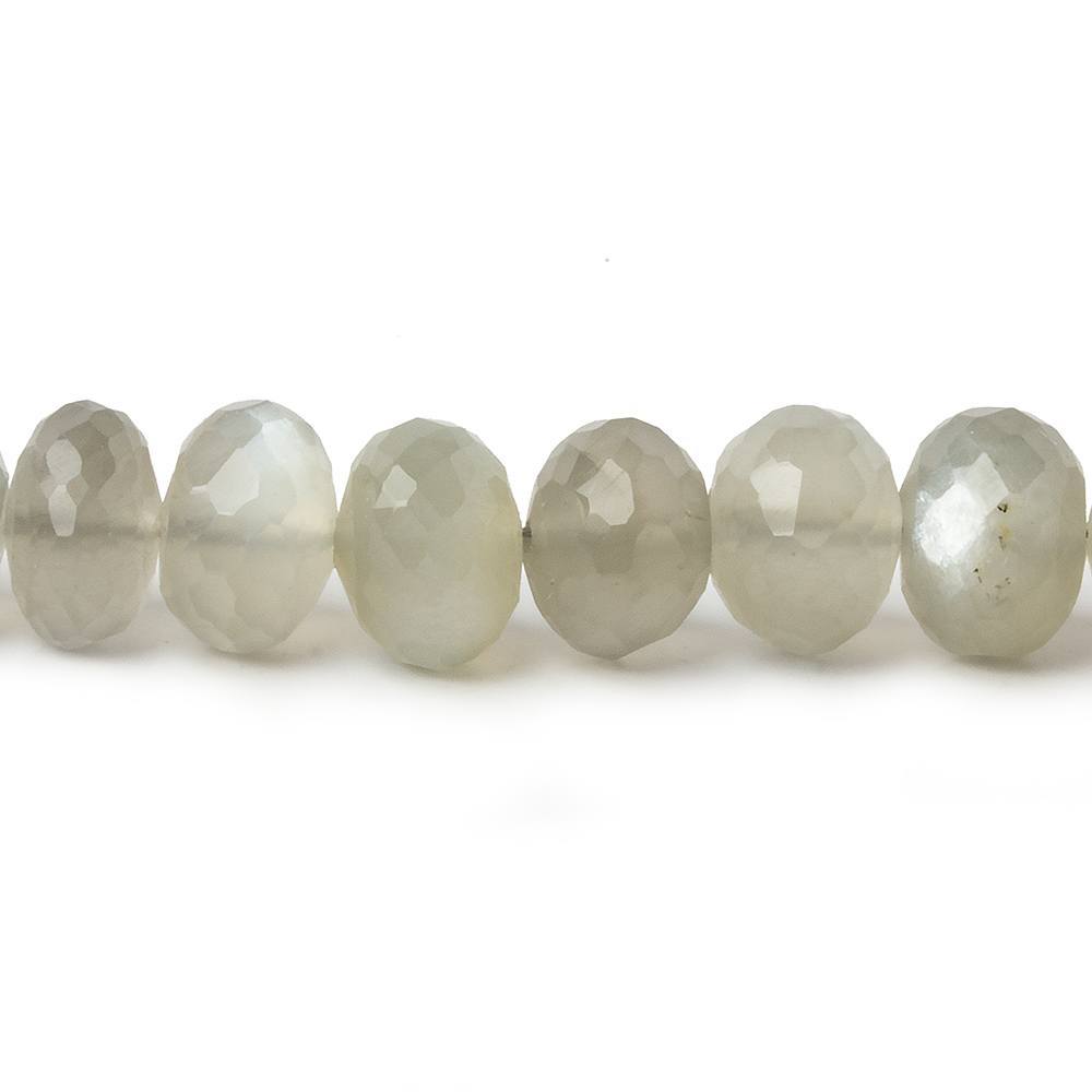 6mm - 8mm Sage Moonstone faceted rondelle beads 16 inch 75 pieces AA - Beadsofcambay.com