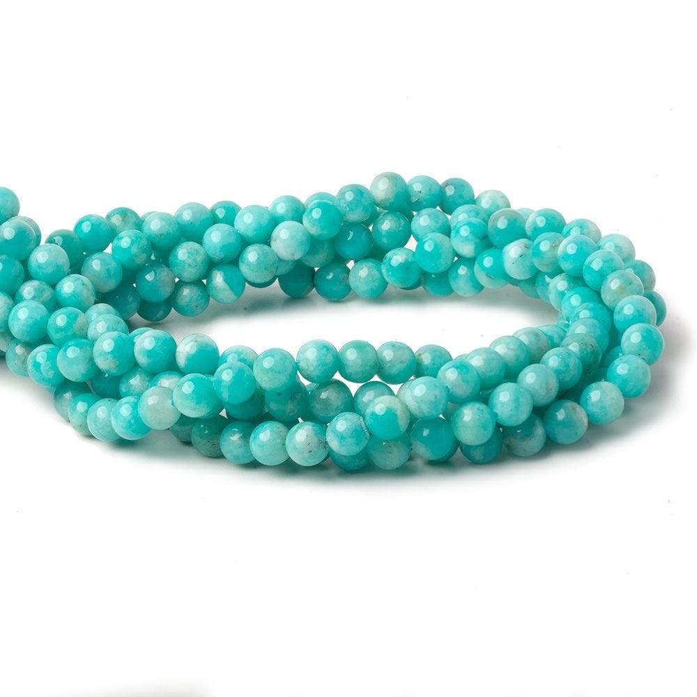 6mm Amazonite Plain Rounds 16 inch 67 beads AA - Beadsofcambay.com