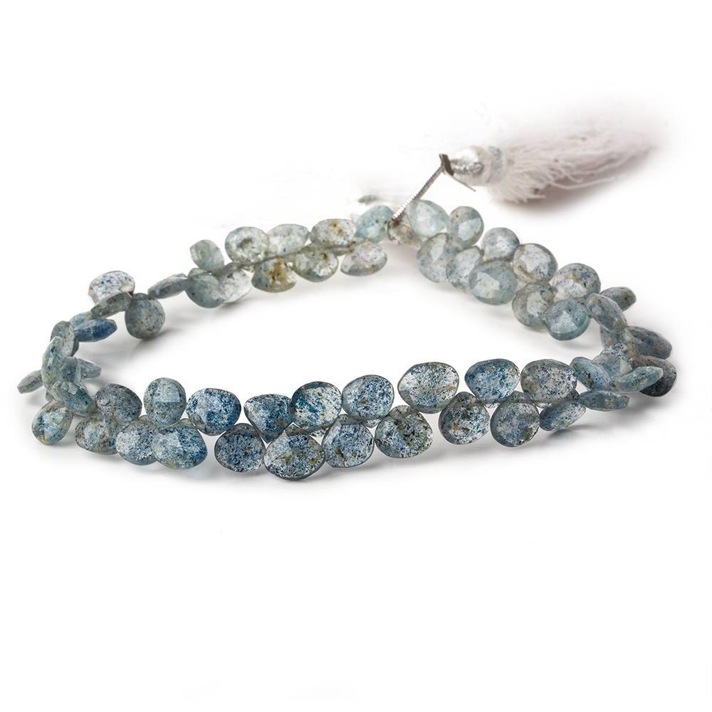 6mm Apatite in Quartz Faceted Heart Beads 8 inch 63 pieces - Beadsofcambay.com