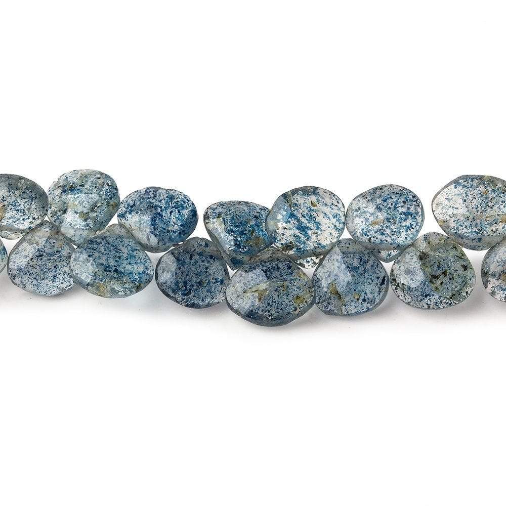 6mm Apatite in Quartz Faceted Heart Beads 8 inch 63 pieces - Beadsofcambay.com