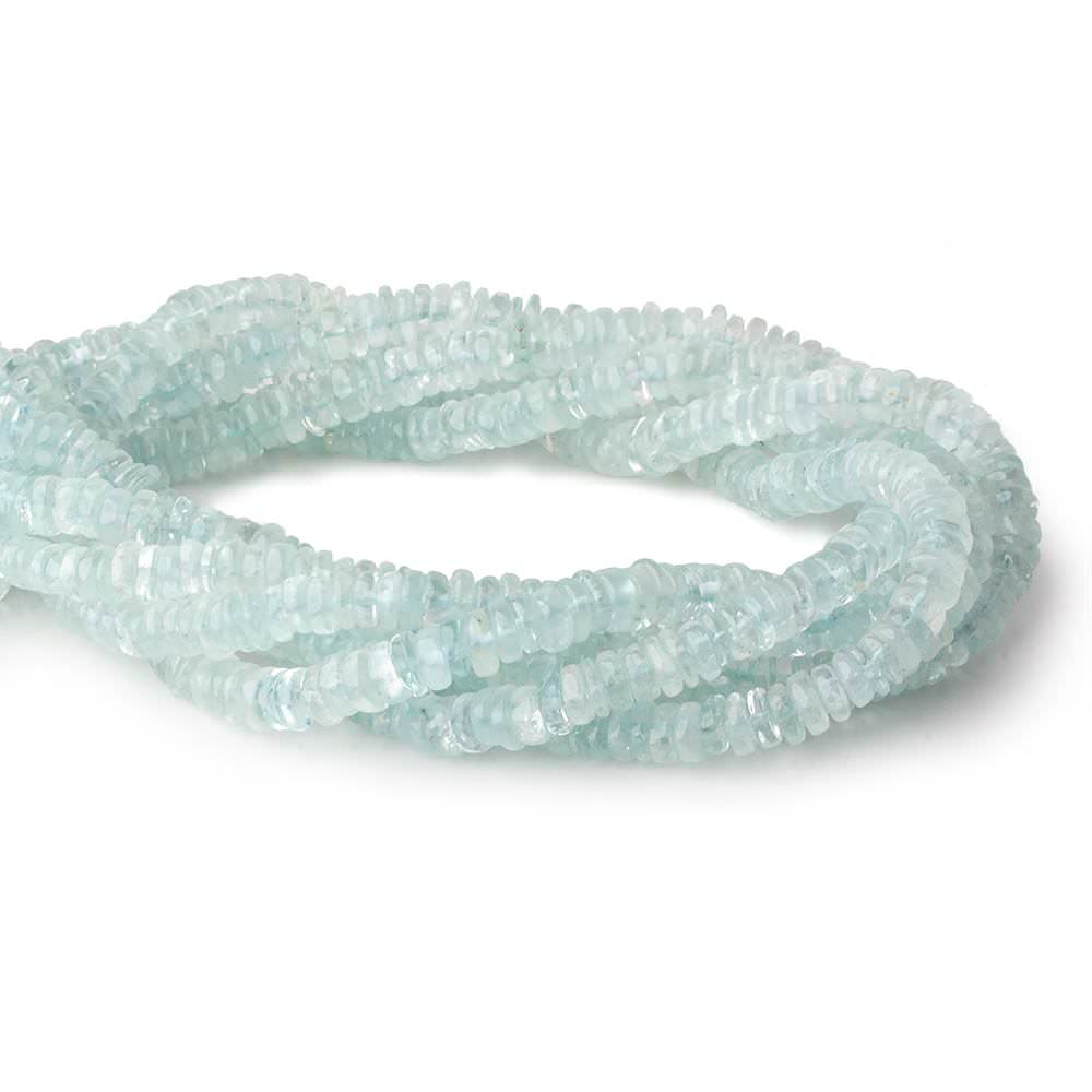 6mm Aquamarine plain heshi beads 16 inch 200 pieces - Beadsofcambay.com