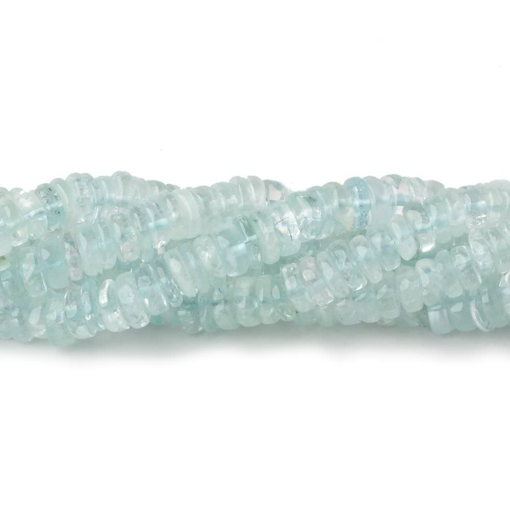 6mm Aquamarine plain heshi beads 16 inch 200 pieces - Beadsofcambay.com