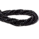 6mm Black Chalcedony faceted rondelle beads 16 inch 88 pieces - Beadsofcambay.com