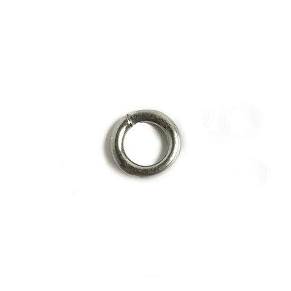 6mm Black Gold plated Sterling Silver Open Plain Jump Ring Set of 25 pieces 16 gauge wire - Beadsofcambay.com