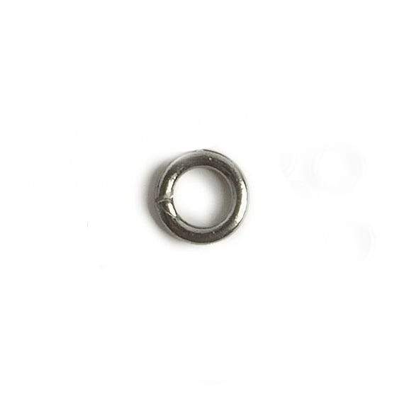 6mm Black Gold plated Sterling Silver Soldered Plain Jump Ring Set of 25 pieces 16 gauge wire - Beadsofcambay.com