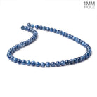 6mm Blue Kyanite Plain Round Beads 15.75 inch 67 pieces A 1mm hole - Beadsofcambay.com