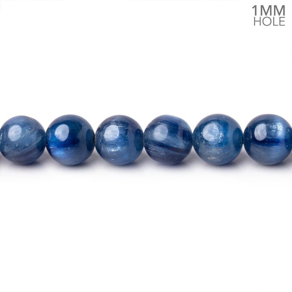 6mm Blue Kyanite Plain Round Beads 15.75 inch 67 pieces A 1mm hole - Beadsofcambay.com