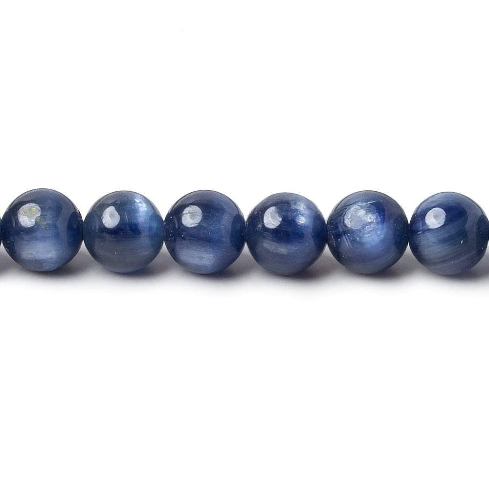 6mm Blue Kyanite Plain Rounds 16 inch 67 beads AAA - Beadsofcambay.com