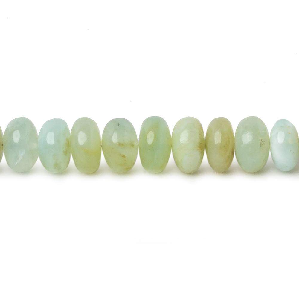 6mm Blue Peruvian Opal Plain Rondelle Beads 17.5 inch 110 pieces - Beadsofcambay.com