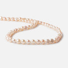 6mm Bridal Pale Peach Button Freshwater Pearls 15.5 inch 65 pieces - Beadsofcambay.com