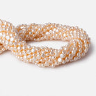 6mm Bridal Pale Peach Button Freshwater Pearls 15.5 inch 65 pieces - Beadsofcambay.com