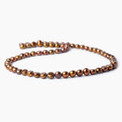 6mm Brown Button Freshwater Pearl Strand - Beadsofcambay.com