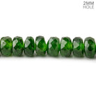 6mm Chrome Diopside 2mm Large Hole Faceted Rondelles 8 inch 49 Beads AAA - Beadsofcambay.com