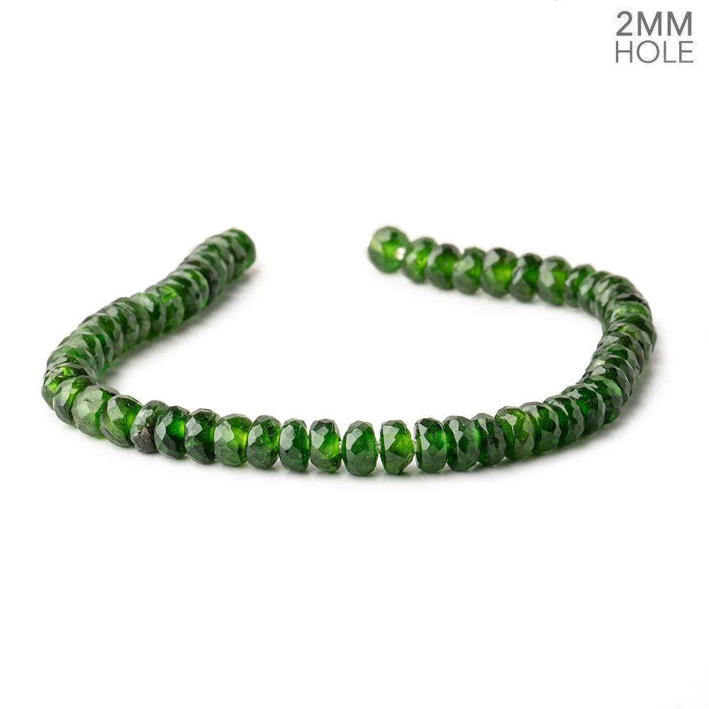 6mm Chrome Diopside 2mm Large Hole Faceted Rondelles 8 inch 49 Beads AAA - Beadsofcambay.com