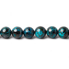 6mm Chrysocolla Plain Rounds 16 inch 68 beads AA - Beadsofcambay.com