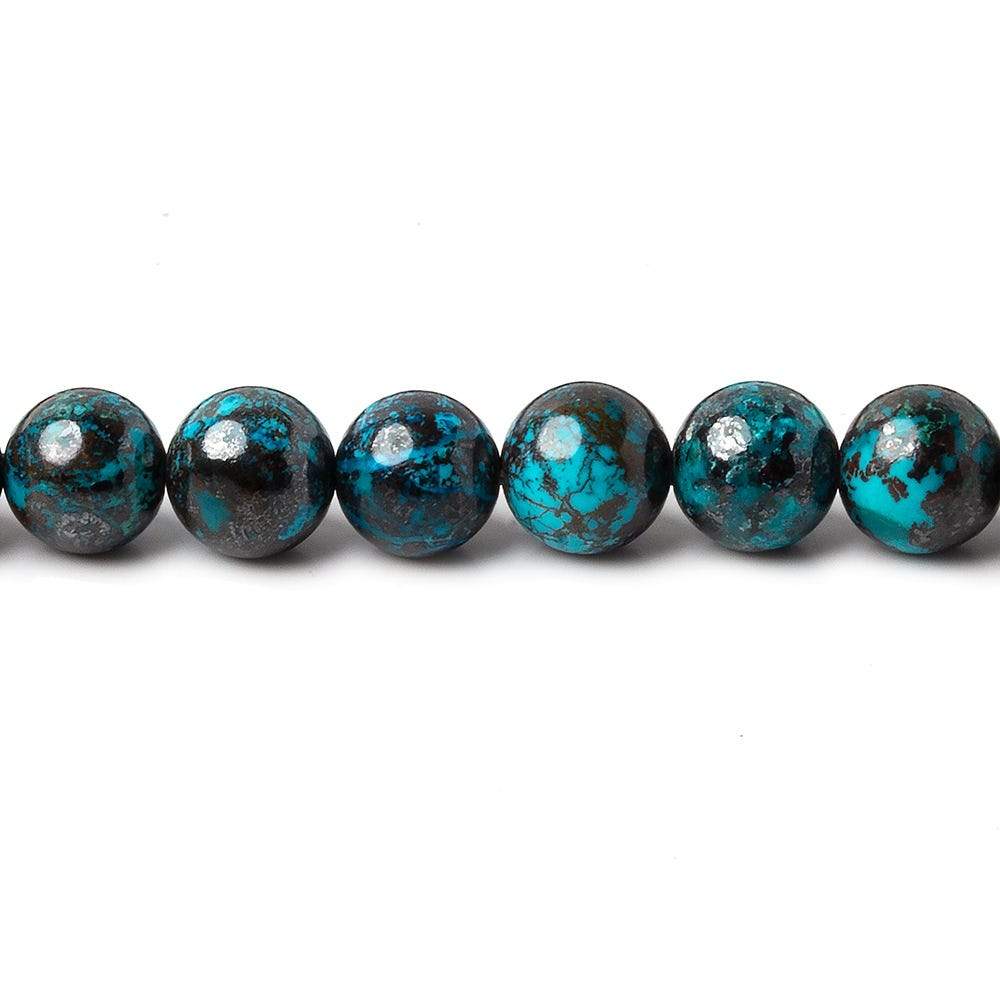 6mm Chrysocolla Plain Rounds 16 inch 68 beads AA - Beadsofcambay.com