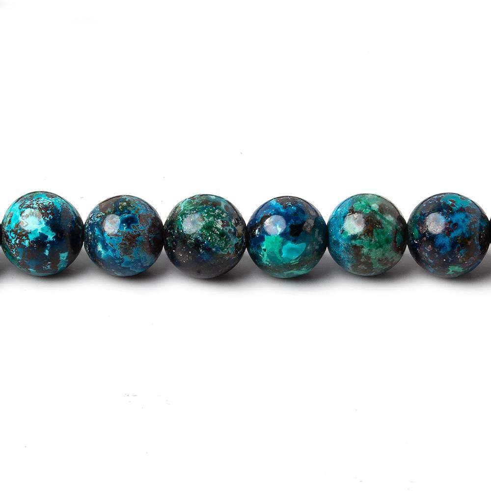 6mm Chrysocolla Plain Rounds 16 inch 68 beads AA - Beadsofcambay.com