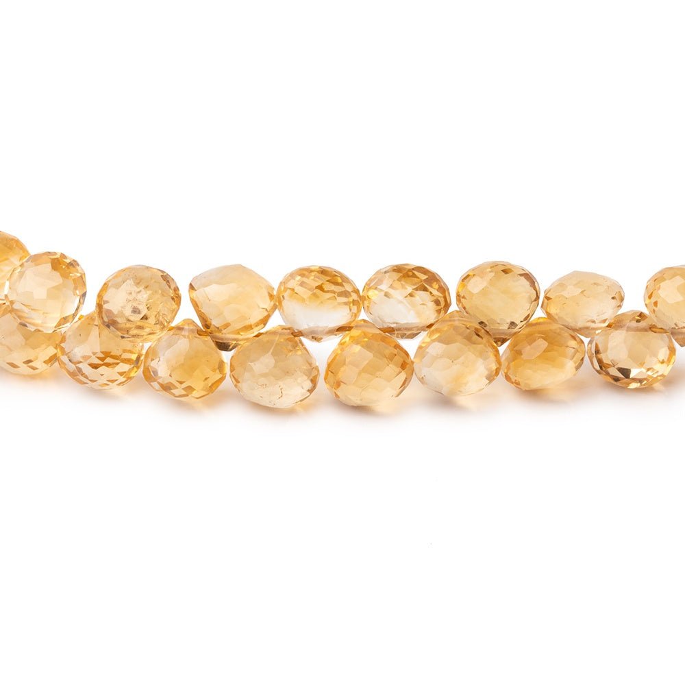 6mm Citrine Faceted Candy Kiss Beads 8 inch 64 pieces - Beadsofcambay.com