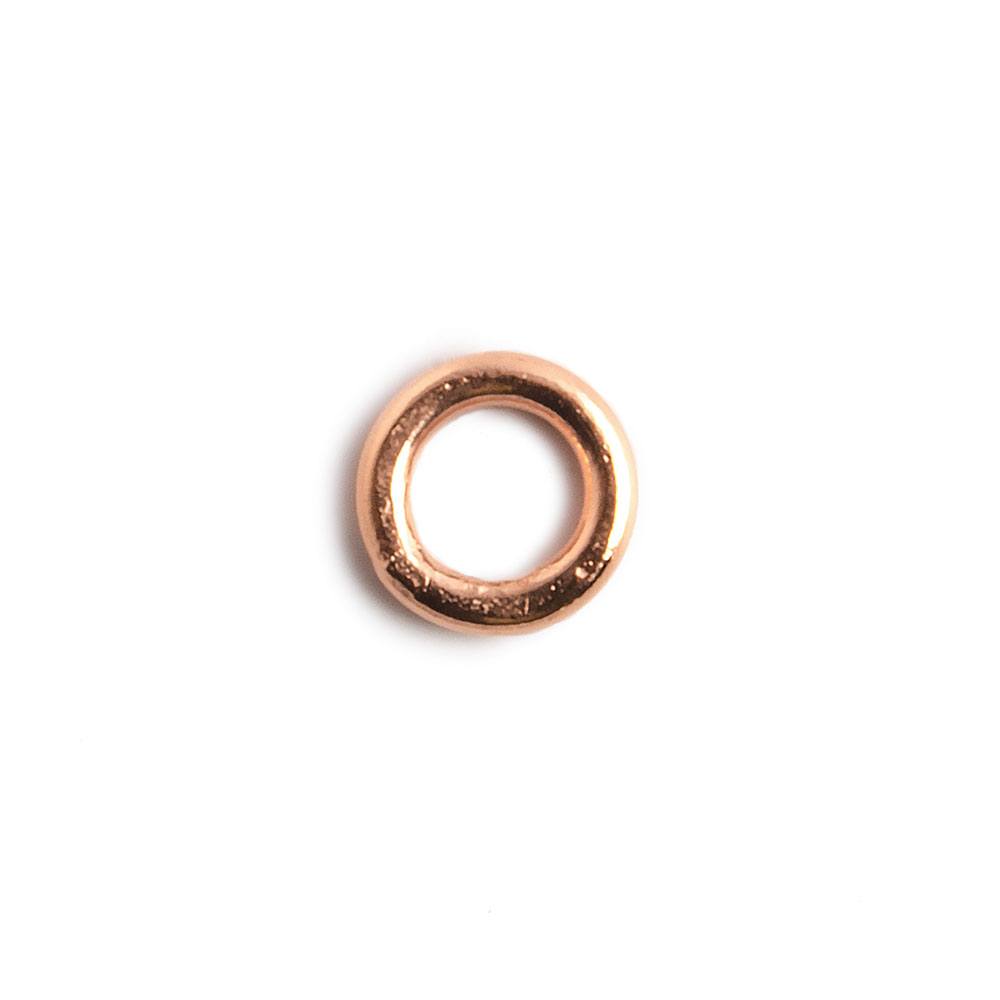 6mm Copper Plain Closed Jumpring 50 pieces - Beadsofcambay.com