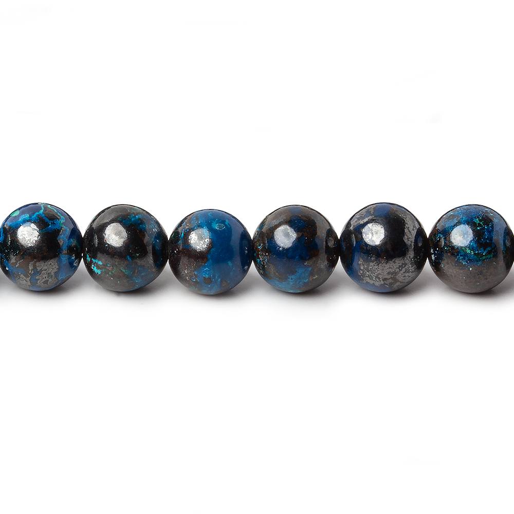 6mm Dark Chrysocolla Plain Rounds 16 inch 67 beads AA - Beadsofcambay.com