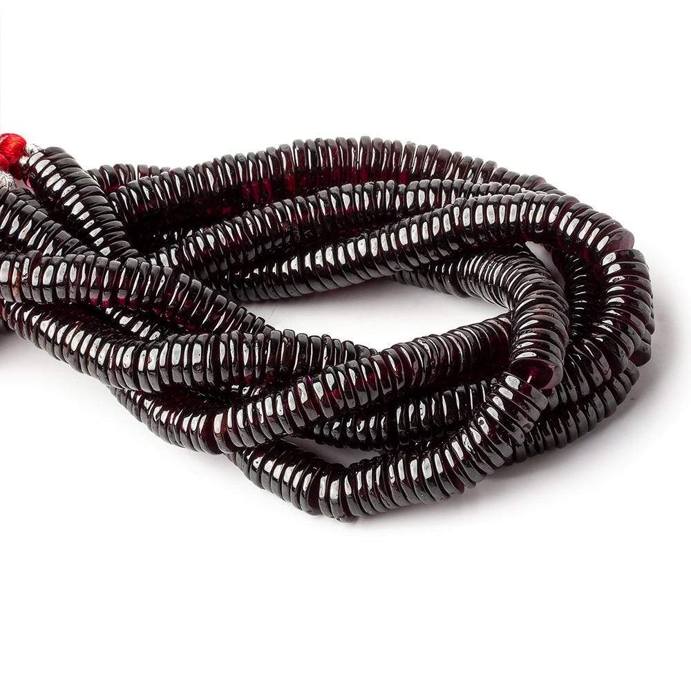 6mm Deep Rhodolite Garnet plain hishi beads 7 inch 120 pieces AA - Beadsofcambay.com