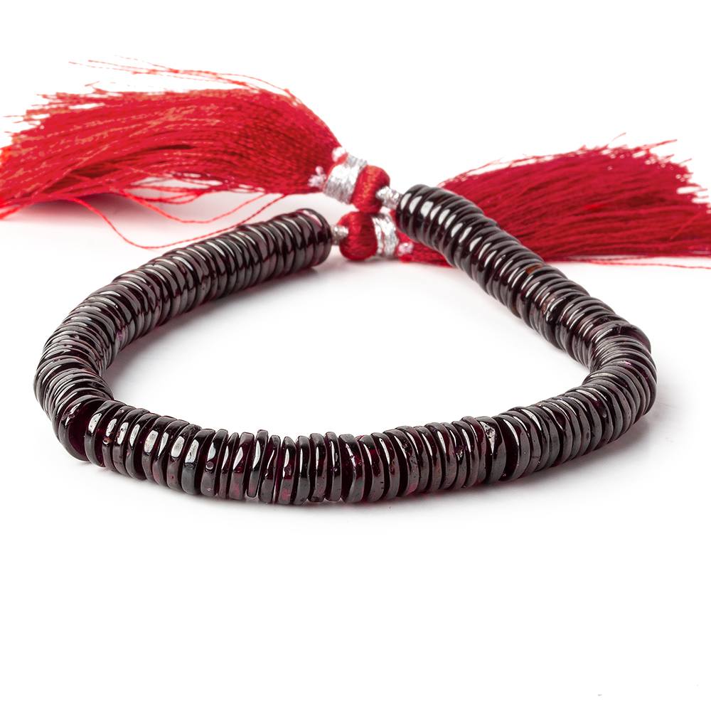 6mm Deep Rhodolite Garnet plain hishi beads 7 inch 120 pieces AA - Beadsofcambay.com