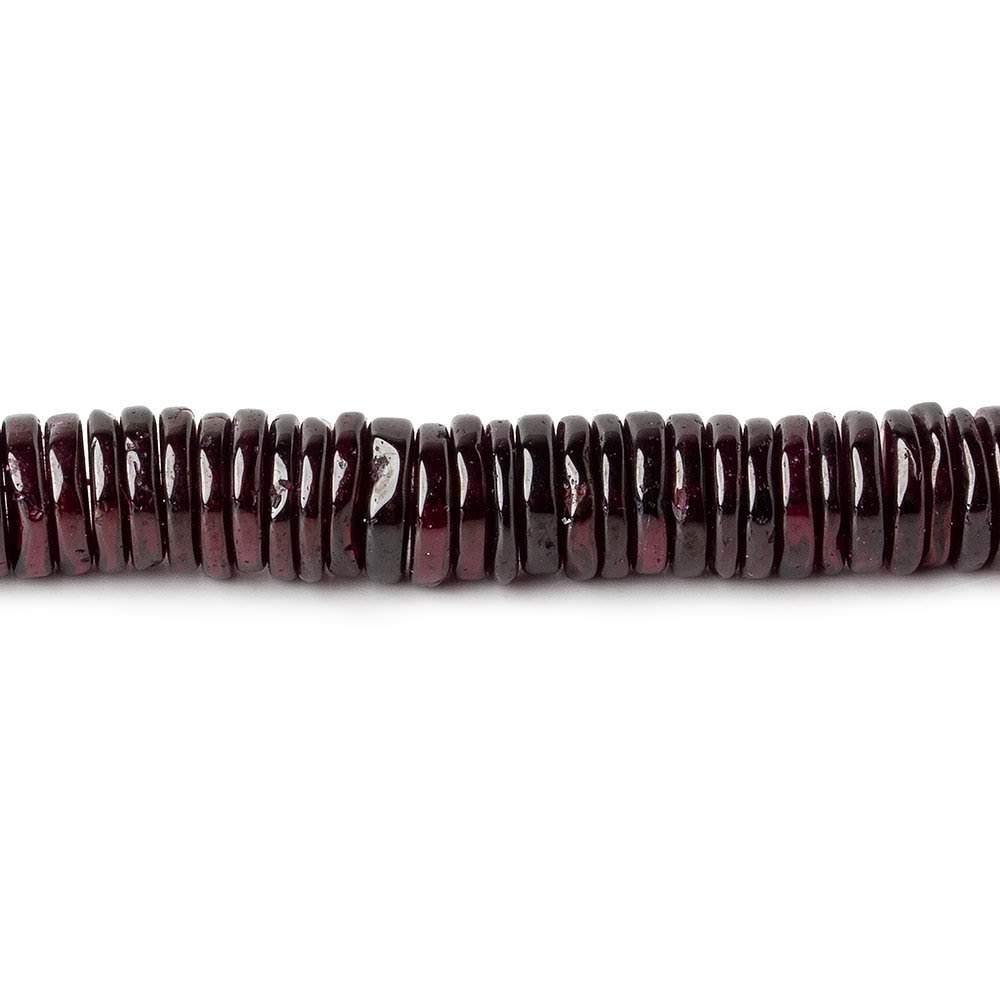 6mm Deep Rhodolite Garnet plain hishi beads 7 inch 120 pieces AA - Beadsofcambay.com