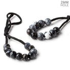 6mm Dendritic Opal 2mm Large Hole Faceted Rondelle Bead Set of 10 - Beadsofcambay.com