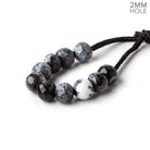 6mm Dendritic Opal 2mm Large Hole Faceted Rondelle Bead Set of 10 - Beadsofcambay.com