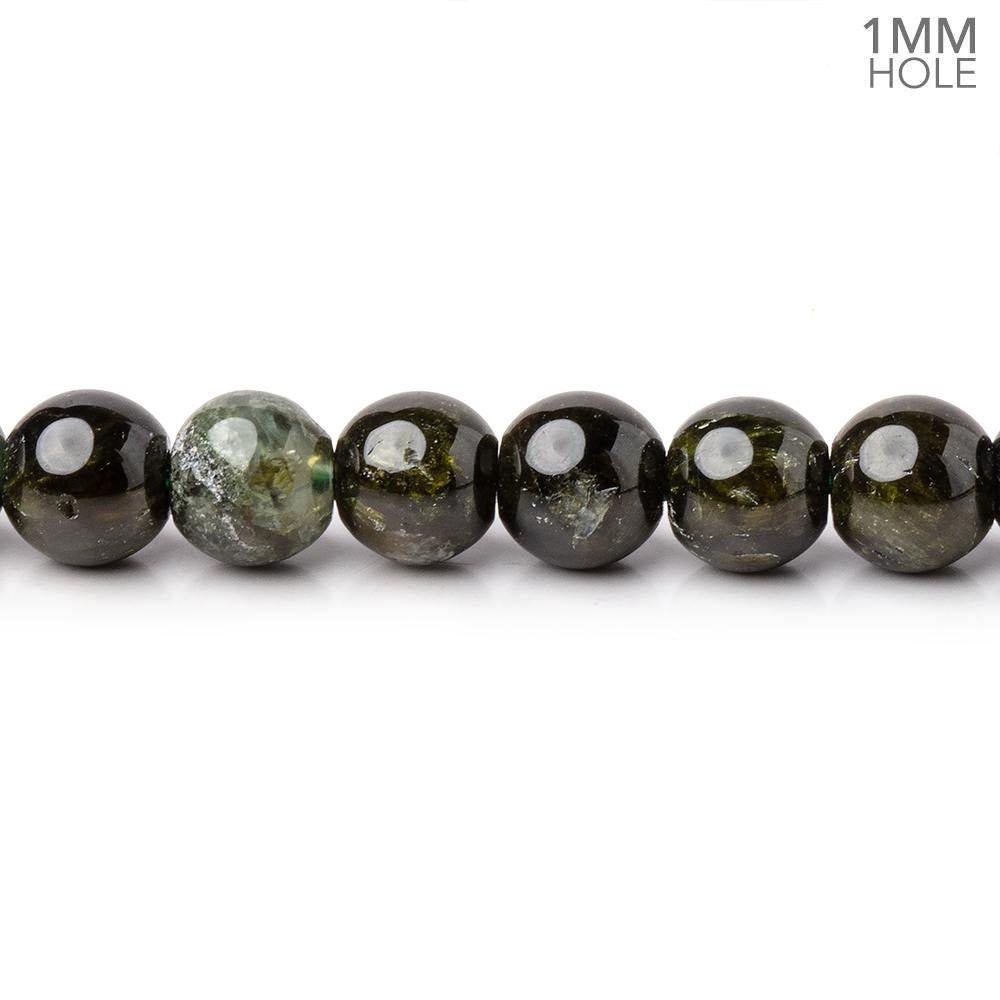 6mm Dendritic Prehnite Plain Round Beads 16 inch 72 pieces 1mm Hole - Beadsofcambay.com