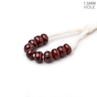 6mm Garnet 1.5mm Large Hole Plain Rondelle Set of 10 - Beadsofcambay.com