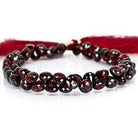 6mm Garnet Beads Candy Kiss Briolette 9 inch 59 pieces - Beadsofcambay.com