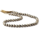 6mm Golden Pyrite Faceted Round Beads 13 inch 54 pieces - Beadsofcambay.com