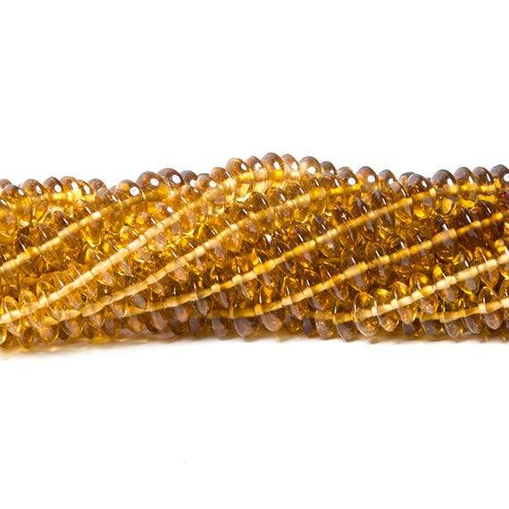 6mm Golden Shaded Tourmaline Plain Rondelle - Beadsofcambay.com