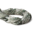 6mm Green Tourmalinated Quartz Faceted Rondelle Beads 15 inch 100 pieces - Beadsofcambay.com