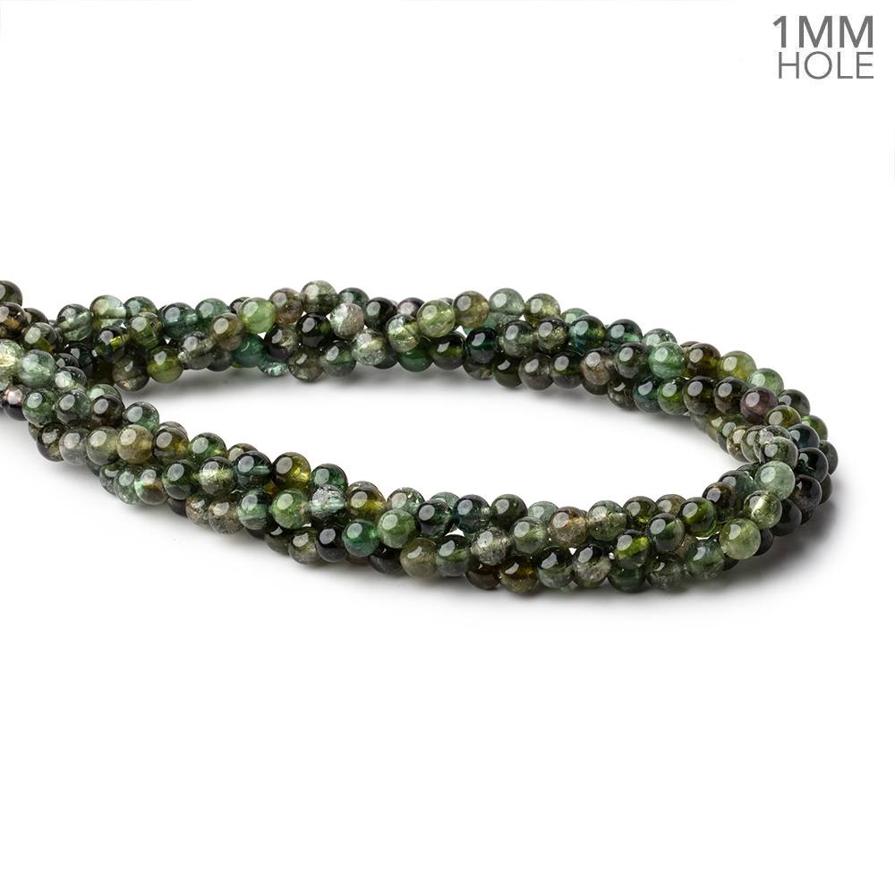6mm Green Tourmaline Plain Round Beads 15.5 inch 72 pieces 1mm hole - Beadsofcambay.com