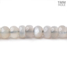 6mm Grey Moonstone Plain Rondelles 16 inch 96 Beads 1mm hole - Beadsofcambay.com