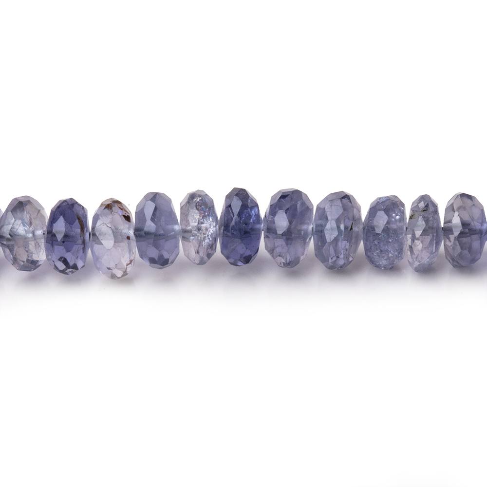 6mm Iolite faceted rondelle Beads 9 inch 70 pieces AA - Beadsofcambay.com