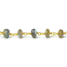 6mm Labradorite plain rondelle Vermeil Chain by the foot 35 pcs - Beadsofcambay.com